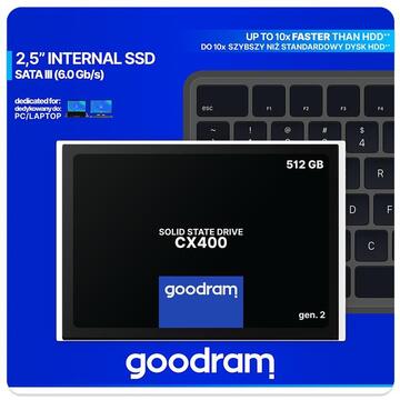 SSD GOODRAM CX400 gen.2 2.5" 512 GB Serial ATA III 3D TLC NAND