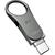 Memorie USB Silicon Power Mobile C80 USB flash drive 128 GB USB Type-A / USB Type-C 3.0 (3.1 Gen 1) Titanium
