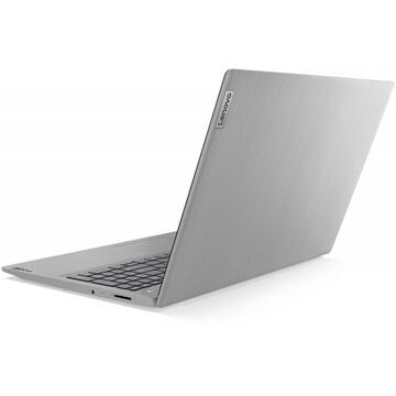 Notebook Laptop Lenovo 15.6'' IdeaPad 3 15ADA05, FHD, Procesor AMD Ryzen™ 7 3700U (4M Cache, up to 4.0 GHz), 8GB DDR4, 256GB SSD, Radeon RX Vega 10, Free DOS, Platinum Grey