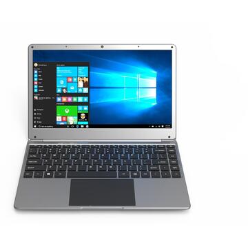 Notebook Weigo 15.6" FHD Quad Core N4100 2.40 GHz Turbo 8GB DDR4, SSD 128 GB + 64GB eMMC Windows 10 Pro Aluminium Black