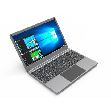 Notebook Weigo 15.6" FHD Quad Core N4100 2.40 GHz Turbo 8GB DDR4, SSD 128 GB + 64GB eMMC Windows 10 Pro Aluminium Black