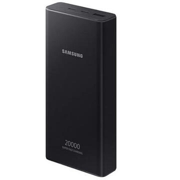 Baterie externa Samsung Super Fast Charge (25 W), 20000 mAh, Dual USB Type-C Dark Gray