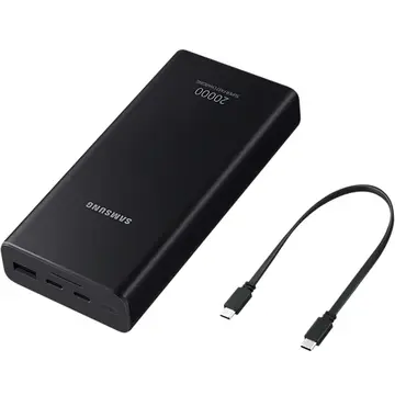 Baterie externa Samsung Super Fast Charge (25 W), 20000 mAh, Dual USB Type-C Dark Gray