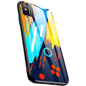 Husa STAR Husa Capac Spate Color Glass Pattern 1 Multicolor APPLE iPhone X, iPhone Xs