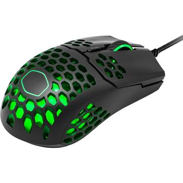 Mouse MOUSE COOLER MASTER gaming, cu fir, USB, optic, 16000 dpi, butoane/scroll 6/1, negru, iluminare, butoane programabile, "MM-711-KKOL1" (include timbru verde 0.1 lei)