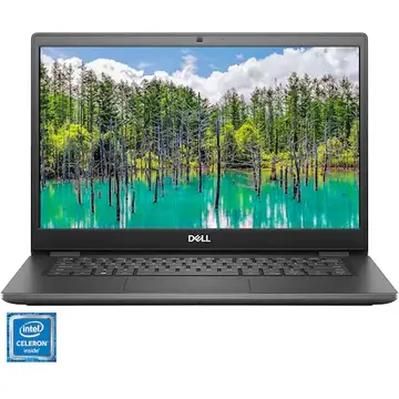 Notebook Laptop ultraportabil Dell Latitude 3410 cu procesor Intel® Celeron™ 5205U 1.90 GHz, 14", Full HD, 4GB, 128GB SSD, Intel UHD Graphics, Ubuntu, Grey