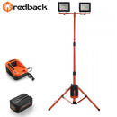 Redback Pachet ED40+EP60+EC50 Stand proiectoare LED, 2x20W, acumulator 40V/6Ah, incarcator 40V/5A