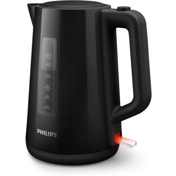 Fierbator Philips HD9318/20 1.7 l, capac cu resort, plastic, indicator luminos, Negru