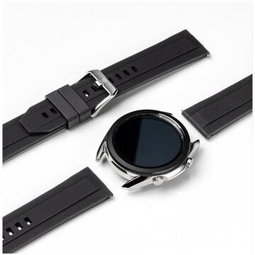 Curea smartwatch Ringke Rubber One Band pentru Galaxy Watch 3 45mm, marime 22mm, TPU, Negru