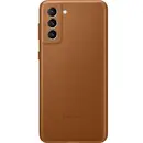 Husa Samsung S21 Plus Leather Cover Brown