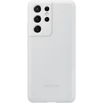 Husa Samsung S21 Ultra Silicone Cover Light Gray