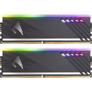 Memorie Gigabyte AORUS DDR4 - 16 GB -3600 - CL - 18 - Dual Kit, RAM (grey, GP-AR36C18S8K2HU416RD, AORUS RGB)