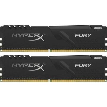 Memorie Kingston HyperX DDR4 - 64 GB -3600 - CL - 18 - Dual Kit, Fury Black (black, HX436C18FB3K2 / 64)