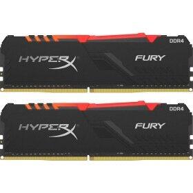 Memorie Kingston HyperX DDR4 - 64 GB -3600 - CL - 18 - Dual Kit, Fury RGB (black, HX436C18FB3AK2 / 64)
