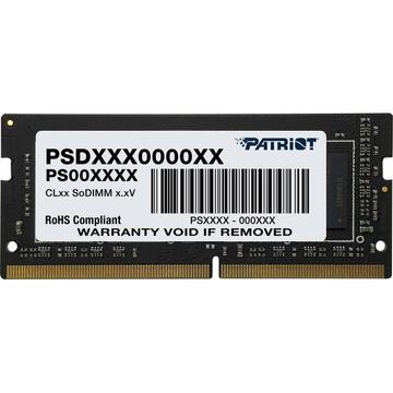 Memorie laptop PatriotDDR4 - 16 GB -3200 - CL - 22 - Single - SR main memory (black, PSD416G320081S, Signature Line)