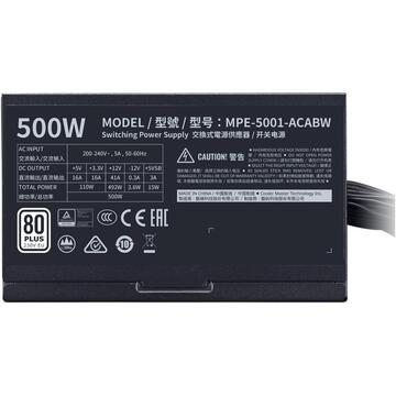 Sursa Cooler Master MWE 500 White 230V - V2 power supply unit 500 W 24-pin ATX ATX Black