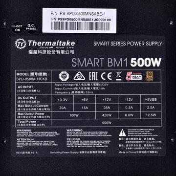 Sursa Power supply Thermaltake Smart BM1 500W PS-SPD-0500MNSABE-1 (500 W; Active; 140 mm)