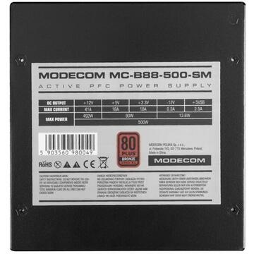 Sursa Modecom MC-B88-500SM power supply unit 600 W ATX Black