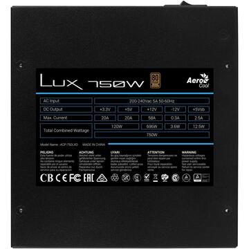 Sursa Aerocool LUX750 power supply unit 750 W 20+4 pin ATX ATX Black