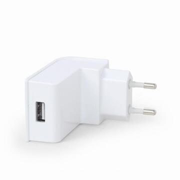 Incarcator de retea Energenie 1 x USB, 2.1A, Alb, EG-UC2A-02-W