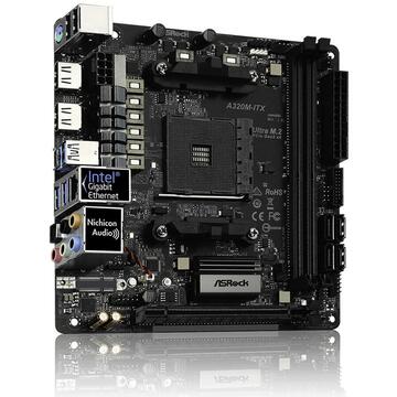 Placa de baza Asrock A320M-ITX Socket AM4 mini ITX AMD Promontory A320