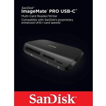 Card reader Sandisk IMAGEMATE PRO card reader Black USB-C