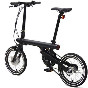 Bicicleta electrica Xiaomi Mi Smart Electric Folding, putere motor 250 W, autonomie 45 Km, viteza maxima 25 Km/h, Negru