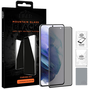 Eiger Folie Sticla 3D Privacy Samsung Galaxy S21 (0.33mm, 9H, case friendly)