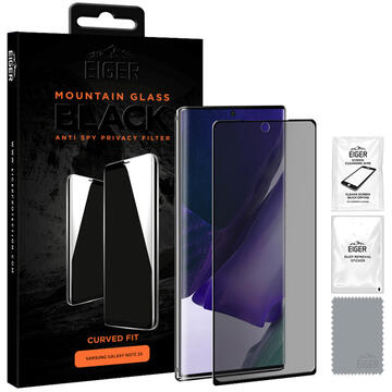 Eiger Folie Sticla 3D Privacy Mountain Glass Samsung Galaxy Note 20 Clear (0.33mm, 9H)