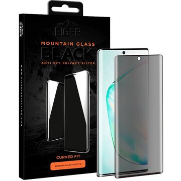 Eiger Folie Sticla 3D Privacy Mountain Glass Samsung Galaxy Note 10 Plus Clear (0.33mm, 9H, curved)