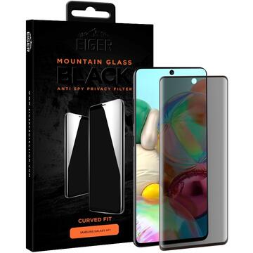 Eiger Folie Sticla 3D Privacy Mountain Glass Samsung Galaxy A71 Clear (0.33mm, 9H, curved)