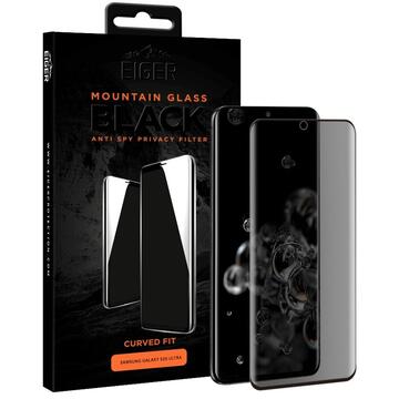 Eiger Folie Sticla 3D Privacy Mountain Glass Samsung Galaxy S20 Ultra Clear (0.33mm, 9H, case friendly, curved)