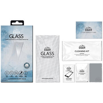 Eiger Folie Sticla Temperata Samsung Galaxy A42 5G Clear (9H, 2.5D, 0.33mm)