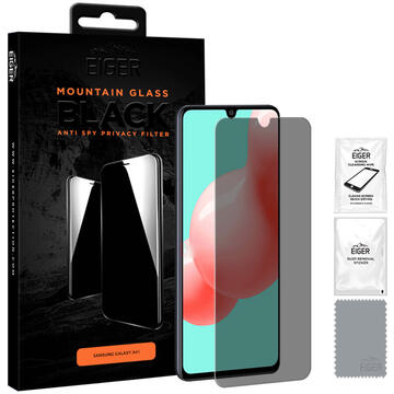 Eiger Folie Sticla 3D Privacy Mountain Glass Samsung Galaxy A41 Clear (0.33mm, 9H, curved)