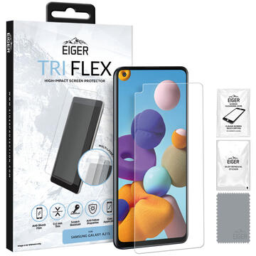 Eiger Folie Clear Tri Flex Samsung Galaxy A21s (0.4 mm, 5H)