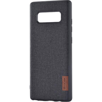 Husa Devia Carcasa Flax Case Samsung Galaxy Note 8 Black (margini cauciucate negre)