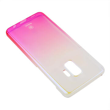 Husa Baseus Carcasa Glaze Samsung Galaxy S9 G960 Transparent Pink