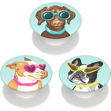 Popsockets Suport PopMinis Stand Adeziv Posh Pups (contine 3 mini accesorii)