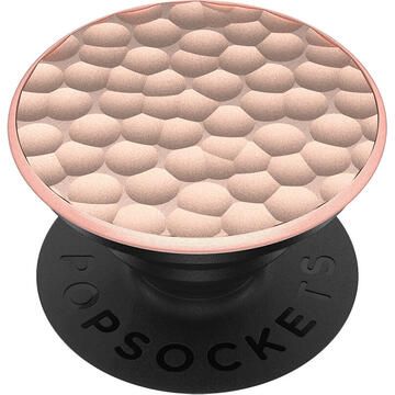 Popsockets Suport PopGrip Luxe Stand Adeziv Hammered Metal Rose Gold