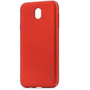 Husa Meleovo Carcasa Metallic Slim 360 Samsung Galaxy J7 (2017) Red (culoare metalizata fina)