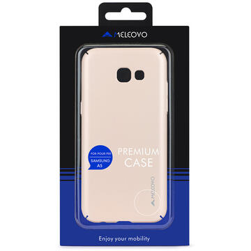 Husa Meleovo Carcasa Metallic Slim 360 Samsung Galaxy A5 (2017) Gold (culoare metalizata fina)