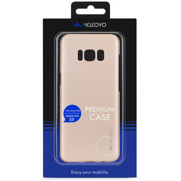 Husa Meleovo Carcasa Metallic Slim Samsung Galaxy S8 G950 Red (culoare metalizata fina)