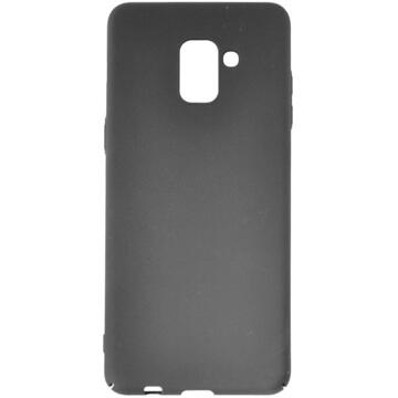 Husa Meleovo Carcasa Metallic Slim 360 Samsung Galaxy A8 (2018) Black (culoare mata fina)