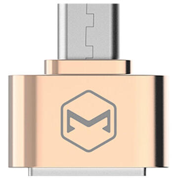 Mcdodo Adaptor OTG MicroUSB la port USB 2.0 Gold (conectare periferice prin USB)