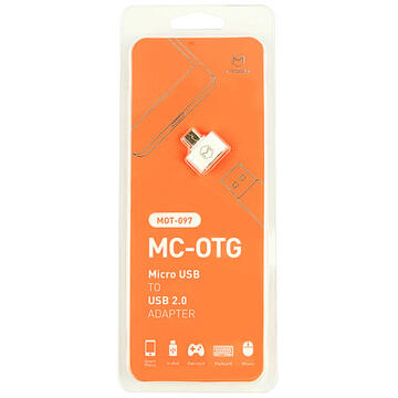 Mcdodo Adaptor OTG MicroUSB la port USB 2.0 White (conectare periferice prin USB)
