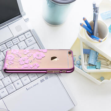 Husa Devia Carcasa Crystal Rococo iPhone 6/6S Rose Pink (Cristale Swarovski®, electroplacat)
