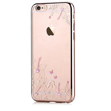 Husa Devia Carcasa Crystal Engaging iPhone 6/6S Champagne Gold (Cristale Swarovski®, electroplacat, protectie 360°)