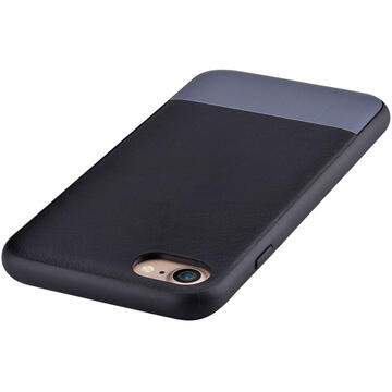 Husa Devia Carcasa Commander iPhone SE 2020 / 8 / 7 Black (piele naturala, margini flexibile)