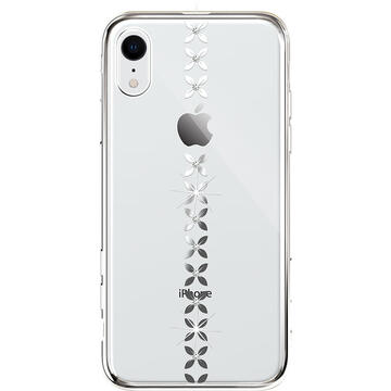Husa Devia Carcasa Lucky Star iPhone XR Silver (cu cristale, electroplacat, protectie 360°)