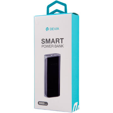 Baterie externa Devia Acumulator extern Smart Power Bank Black 5000 mAh-T.Verde 0.5 lei/buc